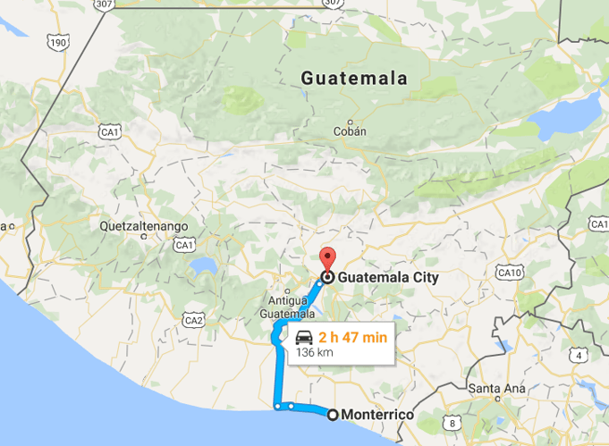 Guatemala City to Monterrico.png