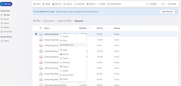 OneDrive Toolbar