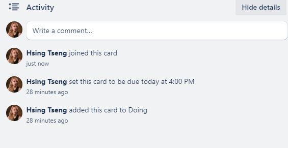 Trello Comments